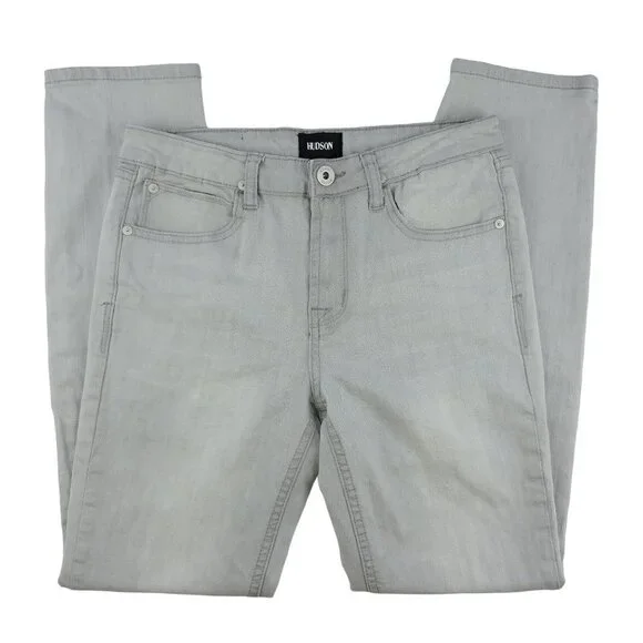 Hudson Girls Straight Leg Jeans Size 14 Gray Stretch Mid Rise Denim - Picture 1 of 12